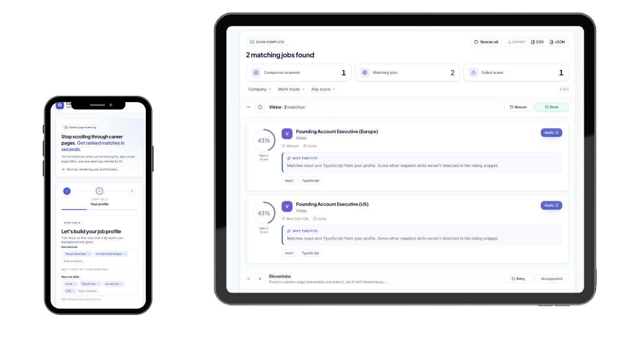 CareerScout — Job Match Scanner — project preview