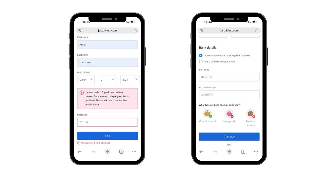 Payments hub — clear entry point to add bank details and receive funds.